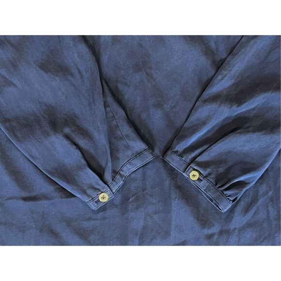 Lilly Pulitzer Delphine Stretch Silk Dress sz Medium Navy Blue Flowy Retail $198 - Picture 13 of 13